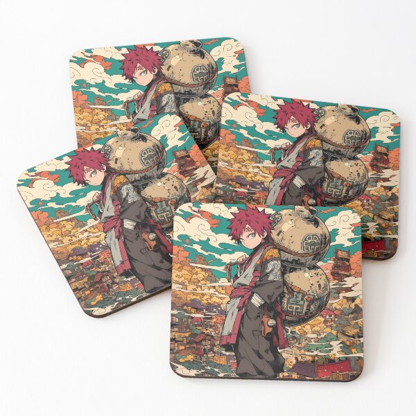 Item preview, Gaara Desert Guardian Anime Wallpaper | Retro Manga Sand Shinobi Aesthetic Art Print designed and sold by Dyan4.