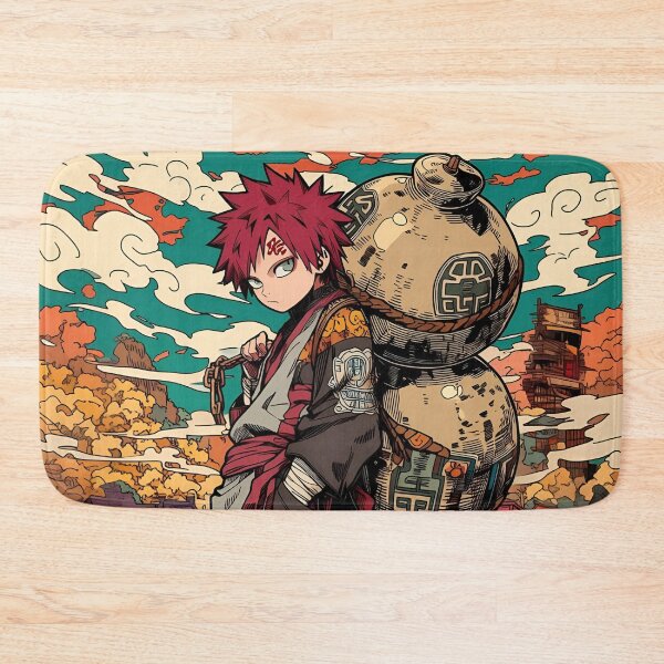 Item preview, Gaara Desert Guardian Anime Wallpaper | Retro Manga Sand Shinobi Aesthetic Art Print designed and sold by Dyan4.