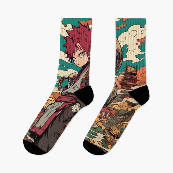 Item preview, Gaara Desert Guardian Anime Wallpaper | Retro Manga Sand Shinobi Aesthetic Art Print designed and sold by Dyan4.