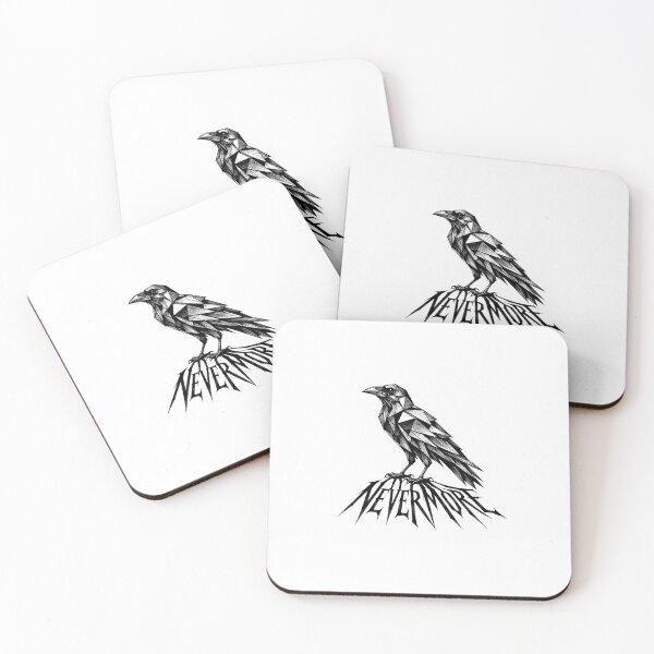 Item preview, Raven Edgar Allan Poe Low Poly Gothic Bird Art designed and sold by Fenay Designs.