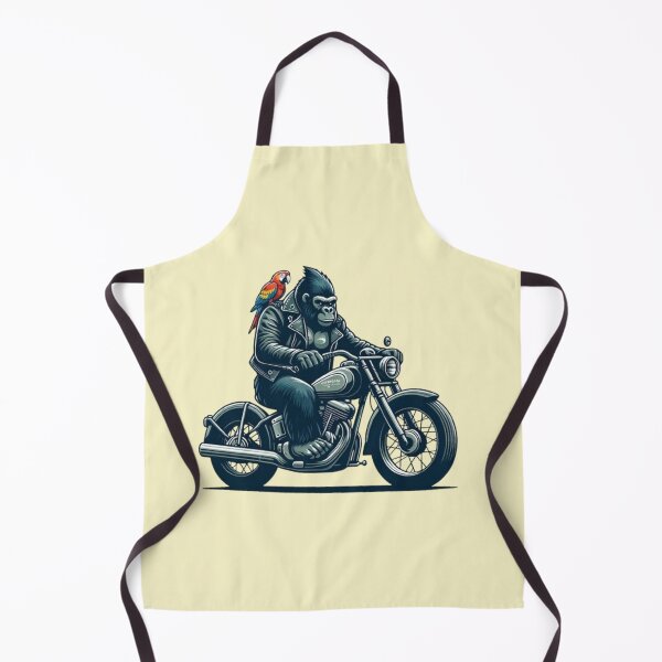 Artikelvorschau, Biker-Gorilla mit Papagei – Verspielte Tierkunst entworfen und verkauft von Dogandesighn.