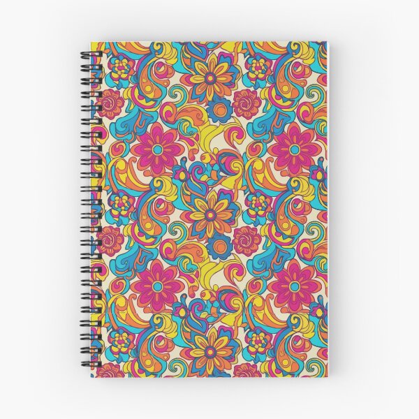 Item preview, Groovy 60s flowers & Swirls repeat pattern designed and sold by Printfantasia .