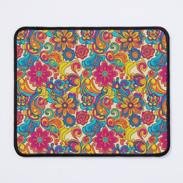 Item preview, Groovy 60s flowers & Swirls repeat pattern designed and sold by Printfantasia .