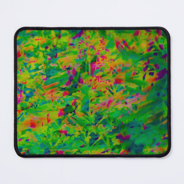 Item preview, A highly stylized, multi-colored abstract where leaves are rendered in neon greens, purples, and reds. designed and sold by AbulailArt.