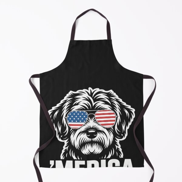 Item preview, Patriotic USA American Flag 4th of July Schnoodle designed and sold by CriseldaBruning.