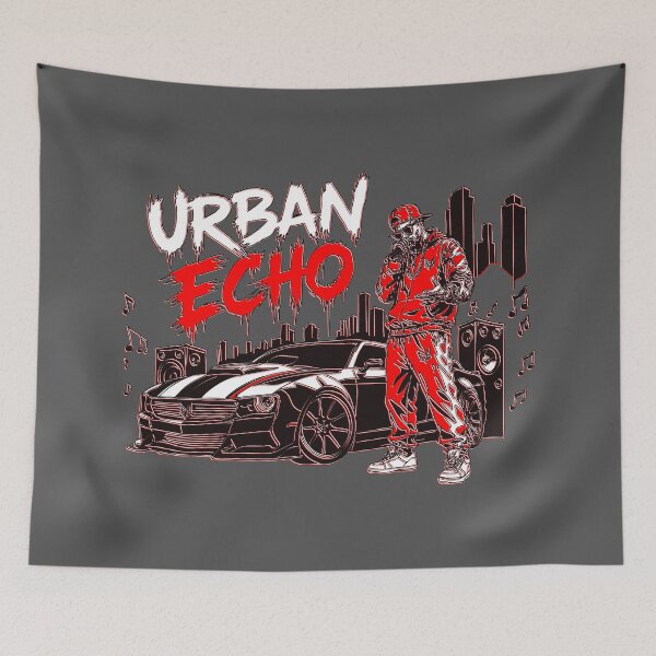 Item preview, Urban Echo Street Rap Graffiti Muscle Car Design designed and sold by 4rpixs.