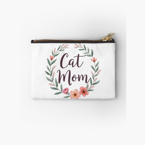 Item preview, Cat Mom Floral Wreath Watercolor Botanical Cat Lover Design designed and sold by Amp6599.