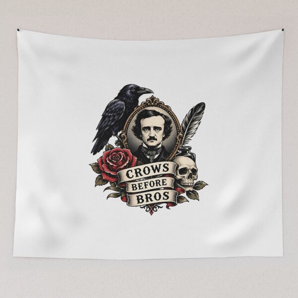 Item preview, Crows Before Bros Edgar Allan Poe Gothic Portrait designed and sold by Fenay Designs.