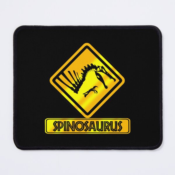 Item preview, Spinosaurus Crossing Sign – Dinosaur Skeleton Warning Design designed and sold by Grimtech Workshop.