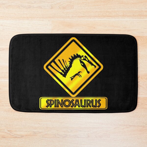 Item preview, Spinosaurus Crossing Sign – Dinosaur Skeleton Warning Design designed and sold by Grimtech Workshop.