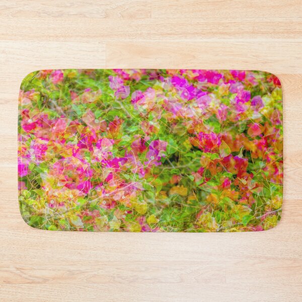 Item preview, Dreamy Multiple Exposure Abstract of Pink and Orange Bougainvillea Flowers Creating a Vibrant Floral Tapestry designed and sold by AbulailArt.