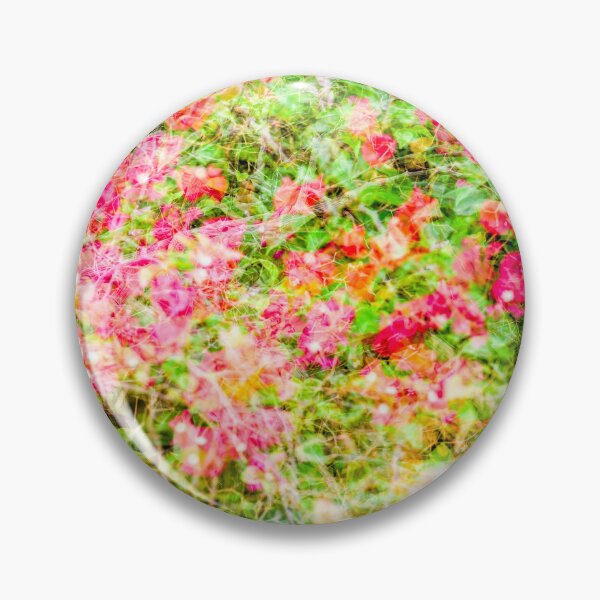 Item preview, A soft, layered exposure of pink and orange bougainvillea flowers intermingled with green leaves, creating a painterly floral tapestry. designed and sold by AbulailArt.