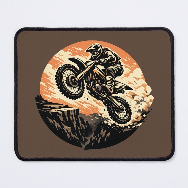 Item preview, Motocross Jump Over Cliff – Epic Dirt Bike Emblem designed and sold by SilentPowerArt.