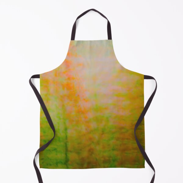 Item preview, A vertical wash of color where blurred green and orange elements create an impression of light filtering through a forest. designed and sold by AbulailArt.