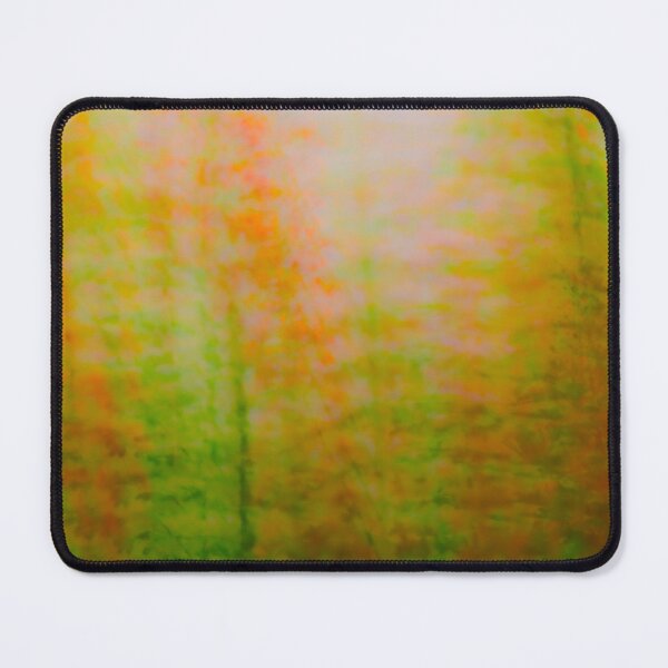 Item preview, A vertical wash of color where blurred green and orange elements create an impression of light filtering through a forest. designed and sold by AbulailArt.