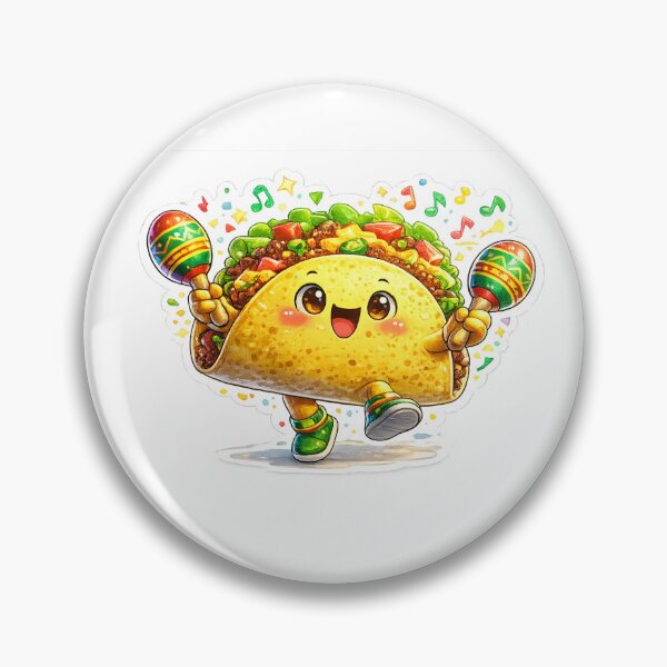 Item preview, Happy Dancing Taco With Maracas Sticker designed and sold by 1/2 Stickers.