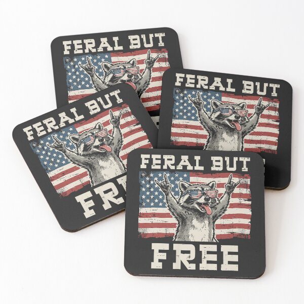 Item preview, Raccoon Feral But Free 4th of July Patriotic Men Women Kids designed and sold by CriseldaBruning.