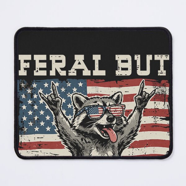 Item preview, Raccoon Feral But Free 4th of July Patriotic Men Women Kids designed and sold by CriseldaBruning.