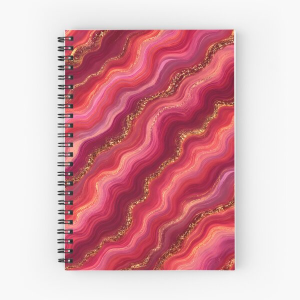 Item preview, Pink Red Marble Waves with Gold Glitter | Luxury Abstract Fluid Art Aesthetic Pattern designed and sold by FeelFreeStore.
