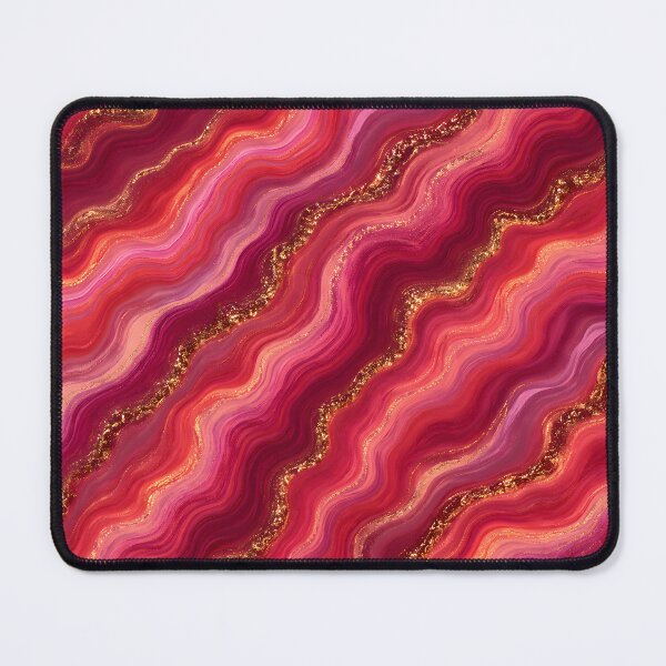 Item preview, Pink Red Marble Waves with Gold Glitter | Luxury Abstract Fluid Art Aesthetic Pattern designed and sold by FeelFreeStore.