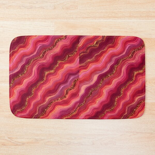 Item preview, Pink Red Marble Waves with Gold Glitter | Luxury Abstract Fluid Art Aesthetic Pattern designed and sold by FeelFreeStore.