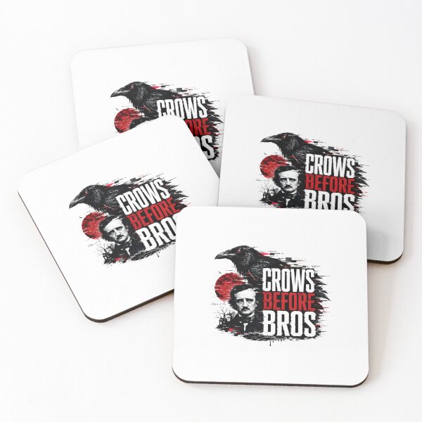 Item preview, Crows Before Bros Edgar Allan Poe Glitch Raven Graphic designed and sold by Fenay Designs.