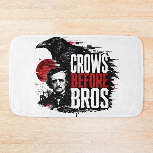 Item preview, Crows Before Bros Edgar Allan Poe Glitch Raven Graphic designed and sold by Fenay Designs.