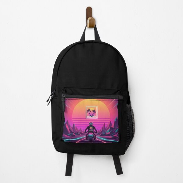 Item preview, Neon Oasis Rider – Retro Futuristic Vaporwave Art designed and sold by Dogandesighn.