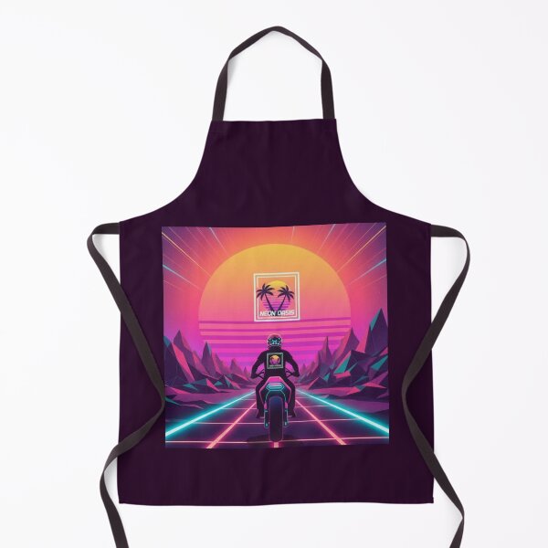 Item preview, Neon Oasis Rider – Retro Futuristic Vaporwave Art designed and sold by Dogandesighn.