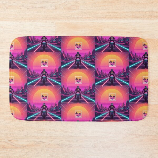 Item preview, Neon Oasis Rider – Retro Futuristic Vaporwave Art designed and sold by Dogandesighn.