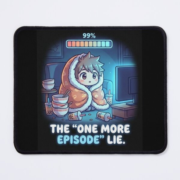 Item preview, The "One More Episode" Lie - Cute Anime Binge Watcher designed and sold by Wit & Wear.