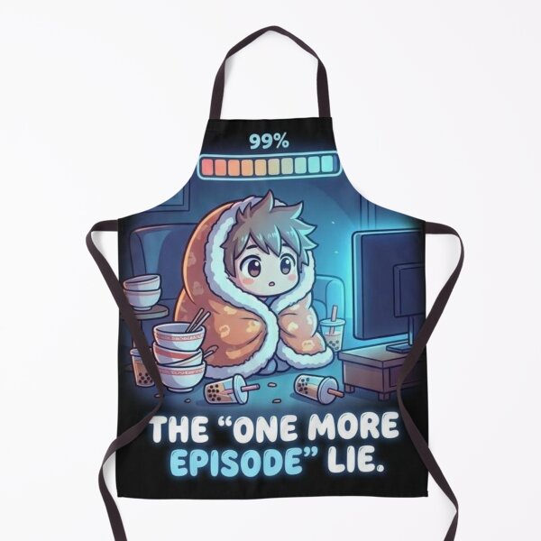 Item preview, The "One More Episode" Lie - Cute Anime Binge Watcher designed and sold by Wit & Wear.