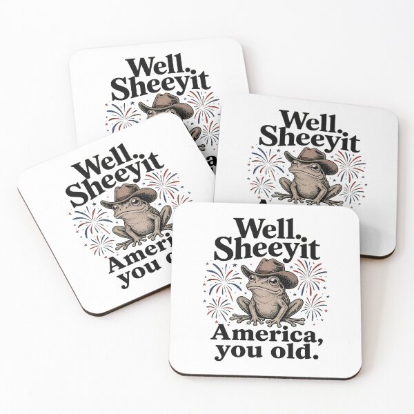 Item preview, Well Sheeyit America You Old Patriotic Western Frog Cowboy designed and sold by jinajinawoodood.