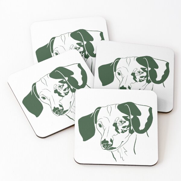 Item preview, Wiener Dog Portrait Green designed and sold by Kaytertrib.