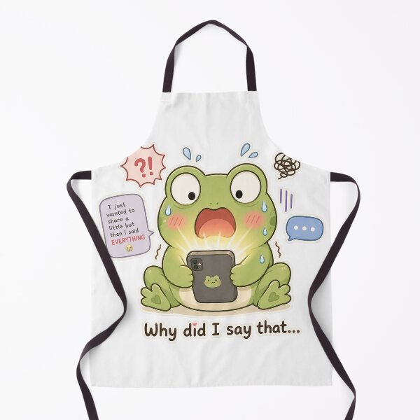 Item preview, Frog Oversharing Social Anxiety Cute Mood designed and sold by Sadia Jannat.