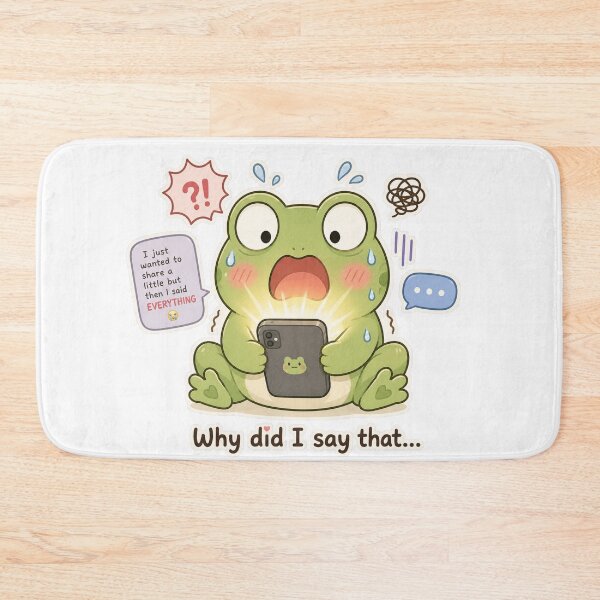 Item preview, Frog Oversharing Social Anxiety Cute Mood designed and sold by Sadia  Jannat.