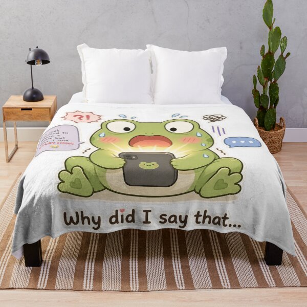 Item preview, Frog Oversharing Social Anxiety Cute Mood designed and sold by Sadia  Jannat.