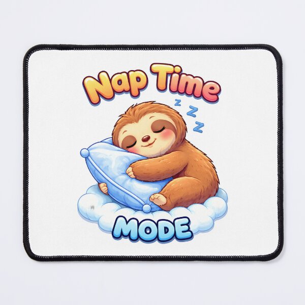 Item preview, Nap Time Mode Cute Sloth Hugging Pillow – Sleepy Sloth Cartoon Design T-Shirt designed and sold by DarojadNR.