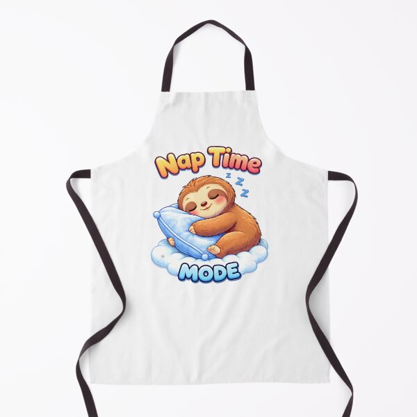 Item preview, Nap Time Mode Cute Sloth Hugging Pillow – Sleepy Sloth Cartoon Design T-Shirt designed and sold by DarojadNR.