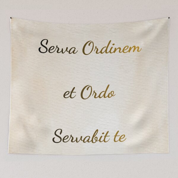 Item preview, Serva Ordinem et Ordo Servabit te - Latin Quote Dark Academia designed and sold by Très Joli Brothers.