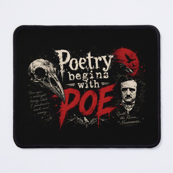 Item preview, Poetry Begins With Poe Edgar Allan Poe Gothic Quote Art designed and sold by Fenay Designs.
