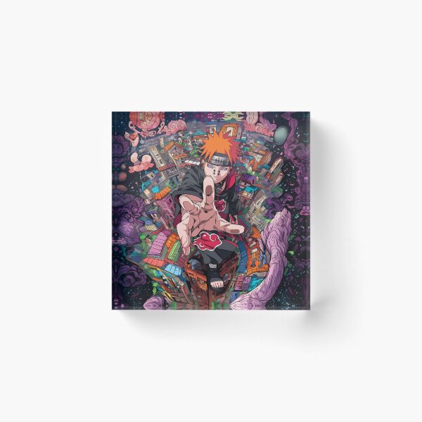 Item preview, Pain Akatsuki Anime Wallpaper | Rinnegan Cosmic Retro Manga Art Print designed and sold by Dyan4.