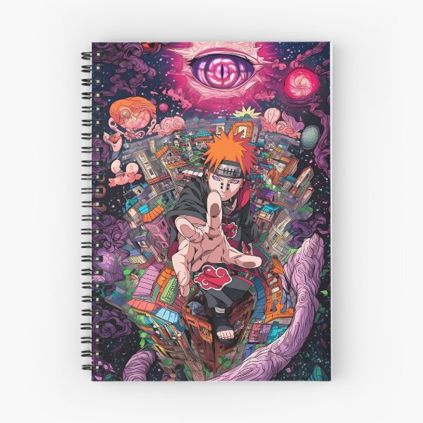 Item preview, Pain Akatsuki Anime Wallpaper | Rinnegan Cosmic Retro Manga Art Print designed and sold by Dyan4.