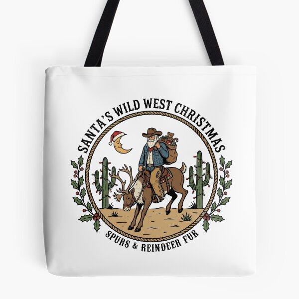 Item preview, Santa’s Wild West Christmas Cowboy Santa Riding Reindeer Desert Holiday designed and sold by Milasneeze.