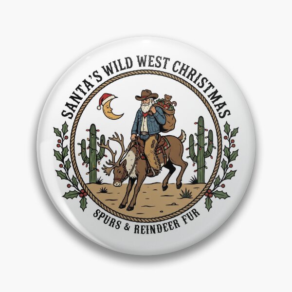 Item preview, Santa’s Wild West Christmas Cowboy Santa Riding Reindeer Desert Holiday designed and sold by Milasneeze.