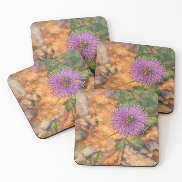 Item preview, Purple Sensitive Briar Wildflower Digital Oil Painting designed and sold by Blossom-Breeze.