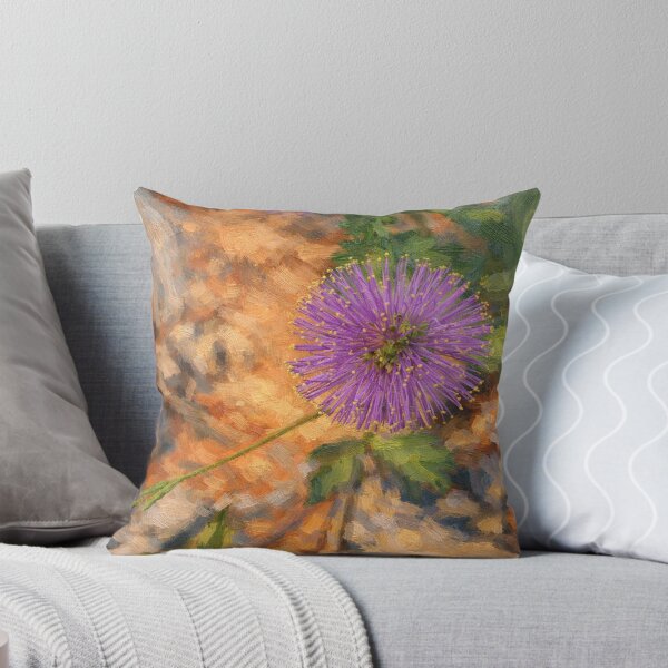 Item preview, Purple Sensitive Briar Wildflower Digital Oil Painting designed and sold by Blossom-Breeze.