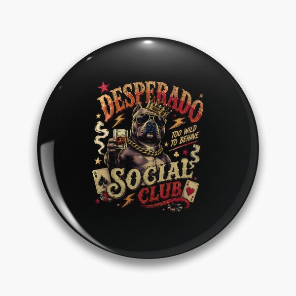 Item preview, Desperado Social Club Too Wild To Behave Bulldog Graphic designed and sold by jinajinawoodood.