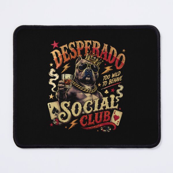 Item preview, Desperado Social Club Too Wild To Behave Bulldog Graphic designed and sold by jinajinawoodood.