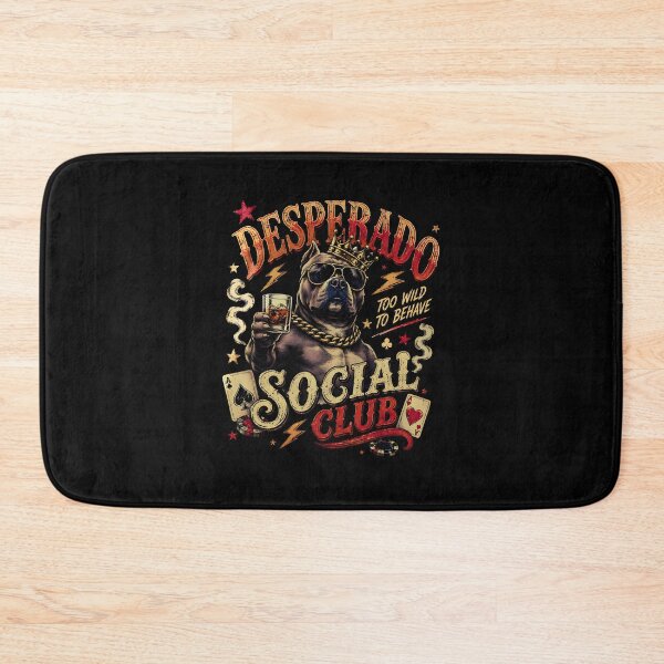 Item preview, Desperado Social Club Too Wild To Behave Bulldog Graphic designed and sold by jinajinawoodood.